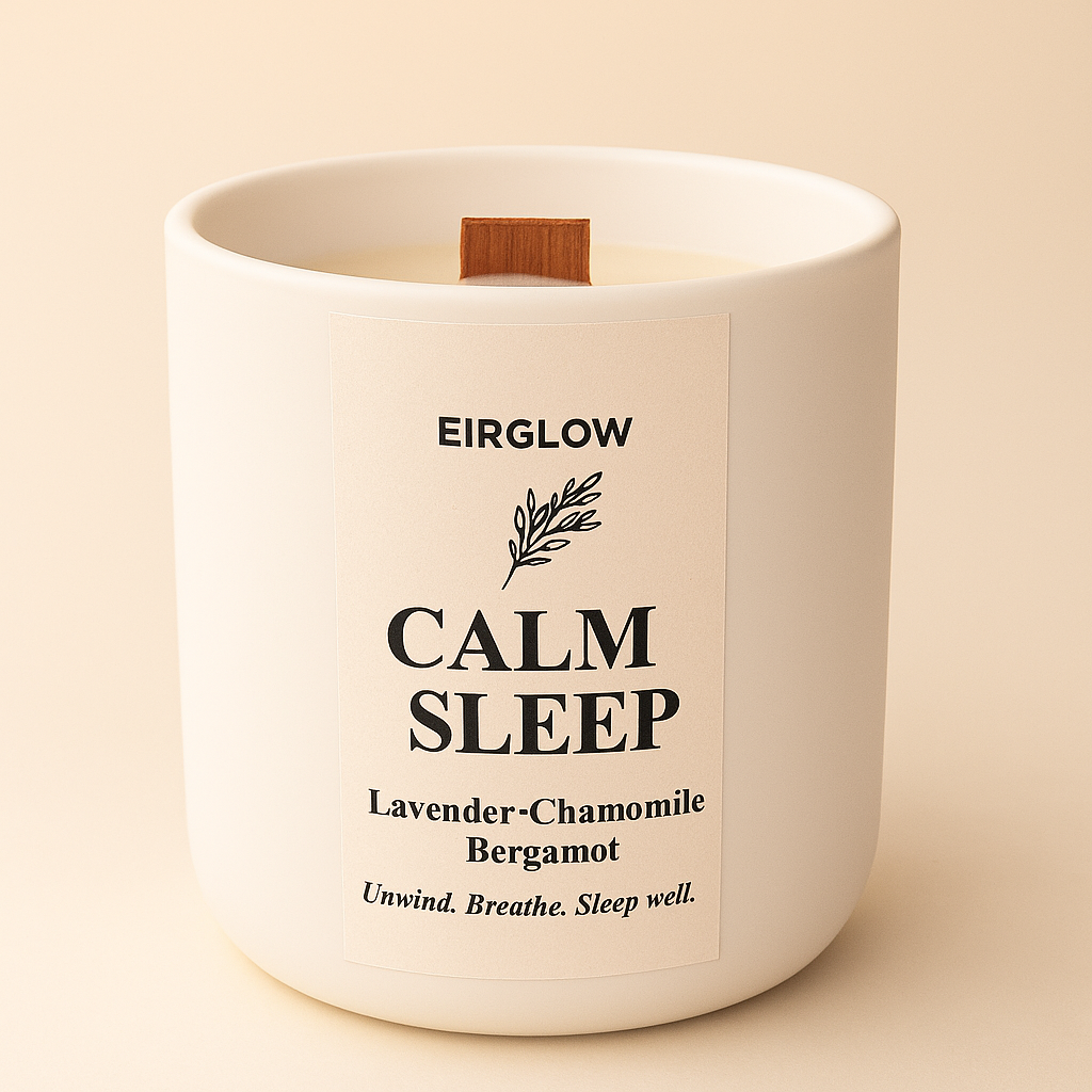 Calm Sleep – Natural Soy Wax Candle for Deep Relaxation & Better Sleep | EIRGLOW