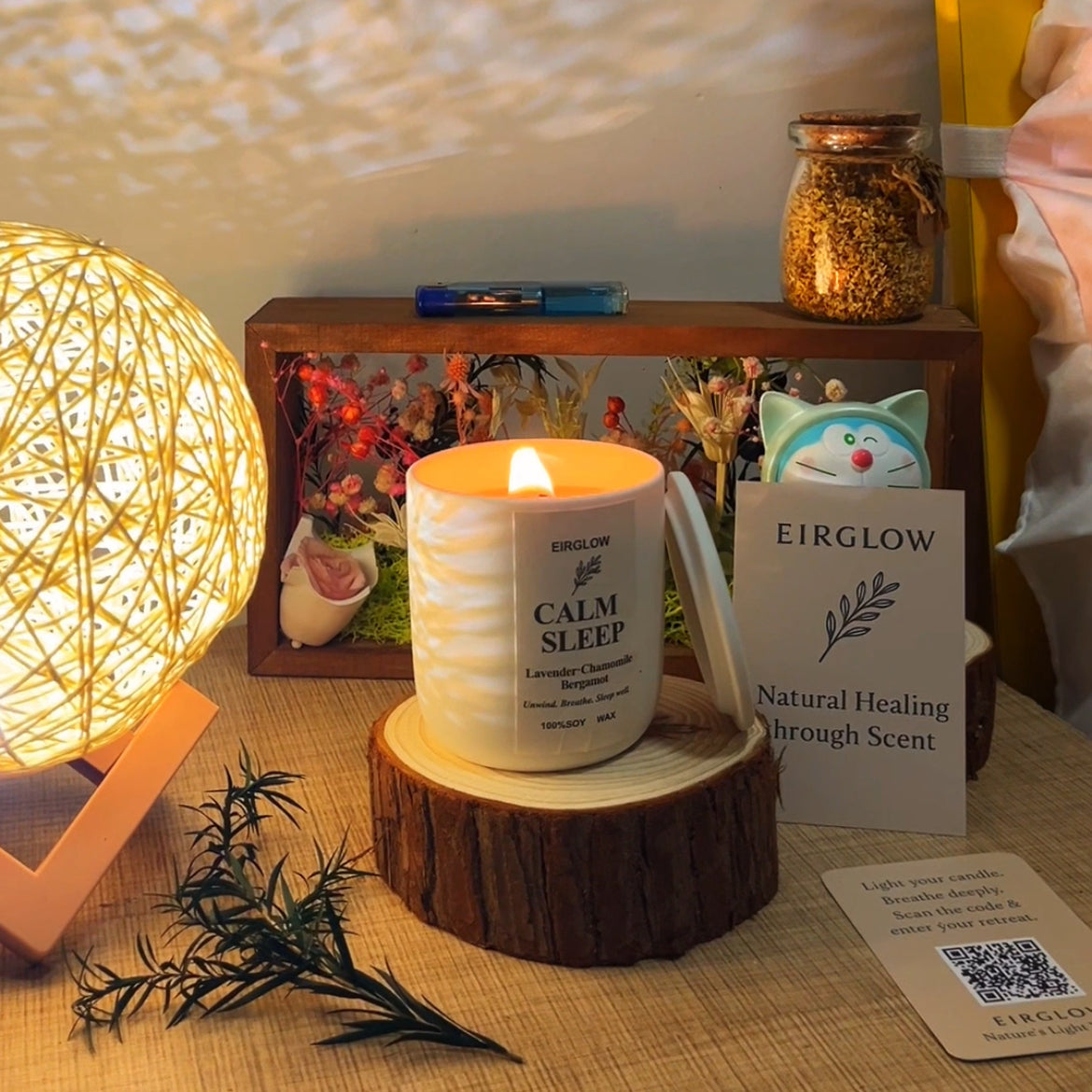 Calm Sleep – Natural Soy Wax Candle for Deep Relaxation & Better Sleep | EIRGLOW