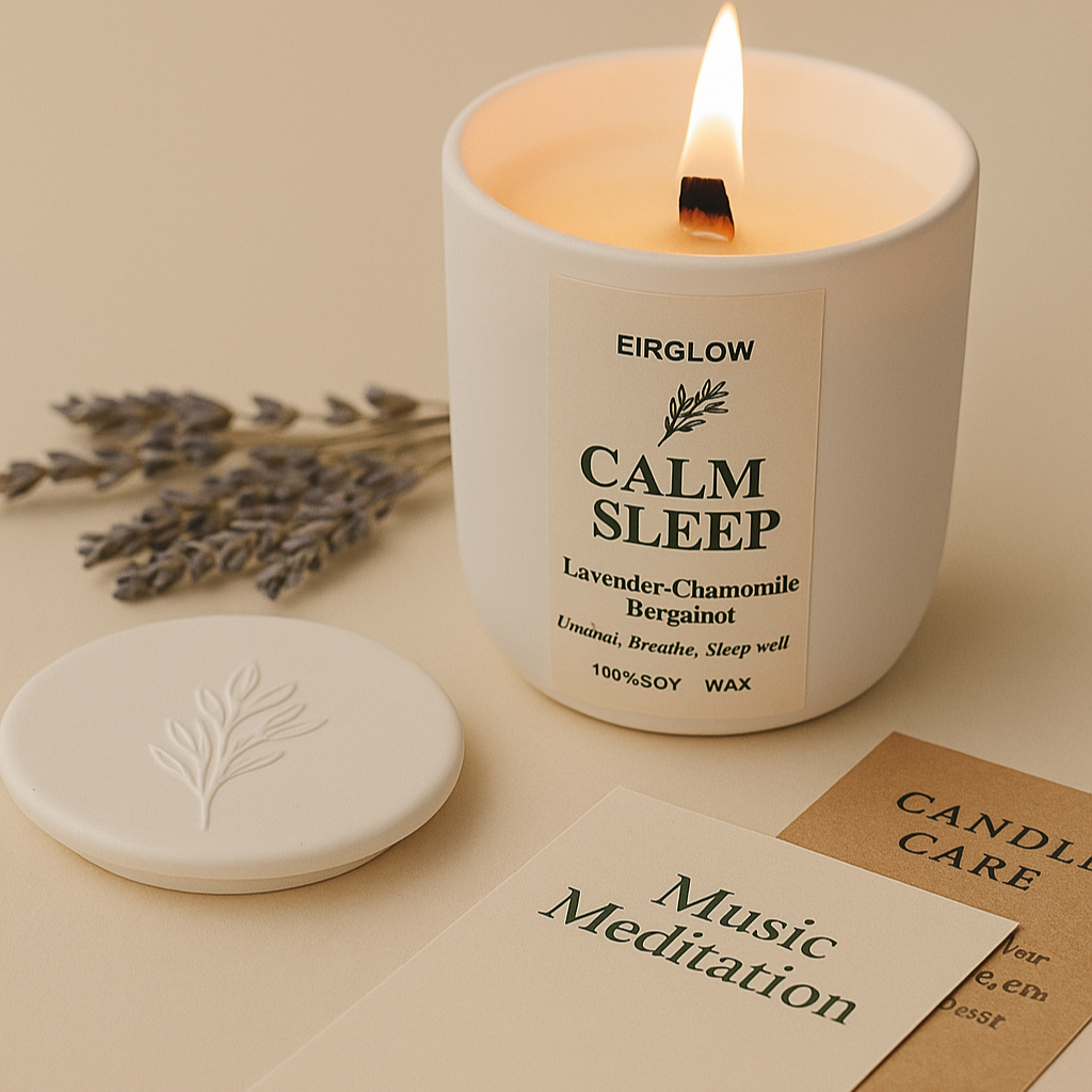 Calm Sleep – Natural Soy Wax Candle for Deep Relaxation & Better Sleep | EIRGLOW