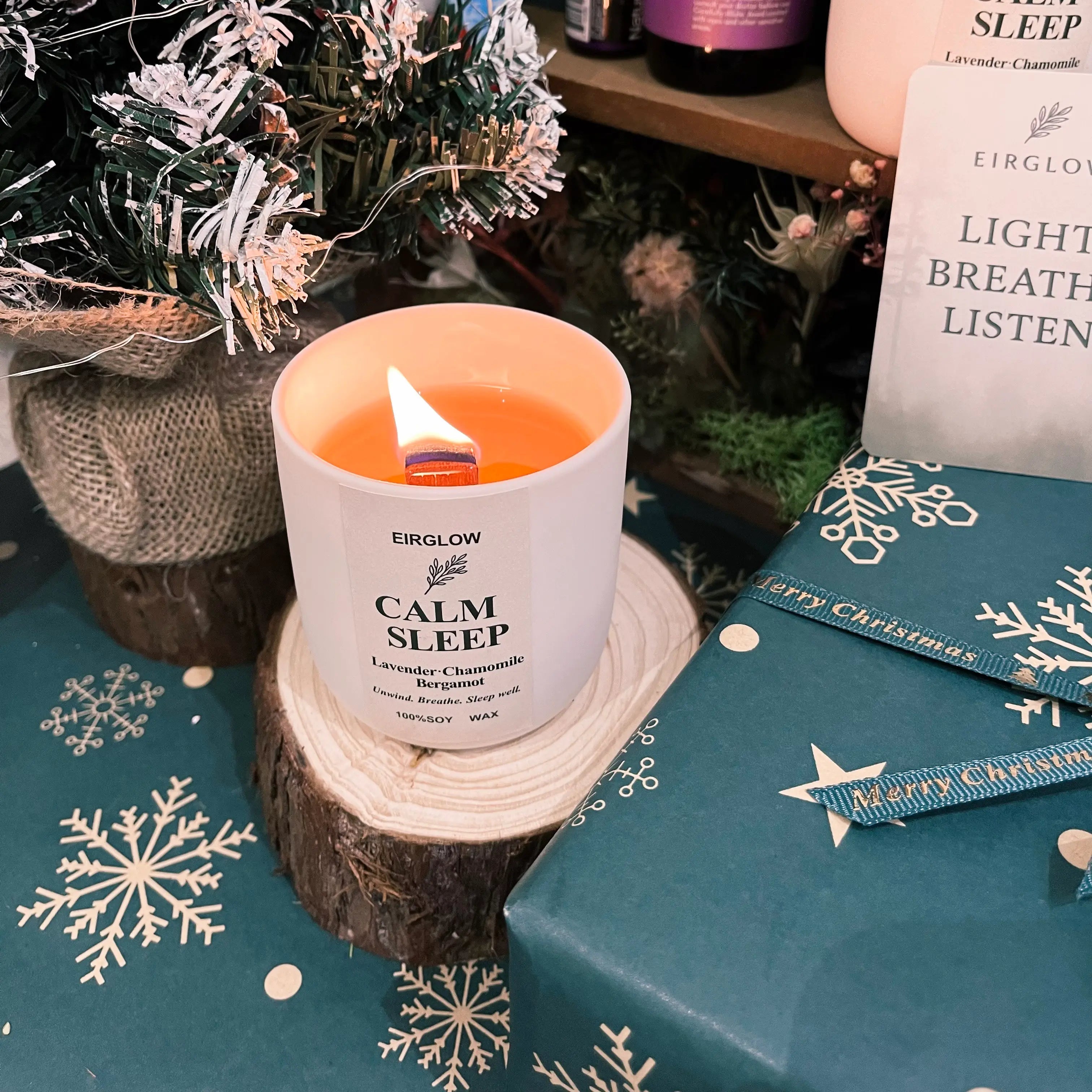 🎄 EIRGLOW Calm Sleep – Winter Whisper Christmas Candle（Limited Edition）
