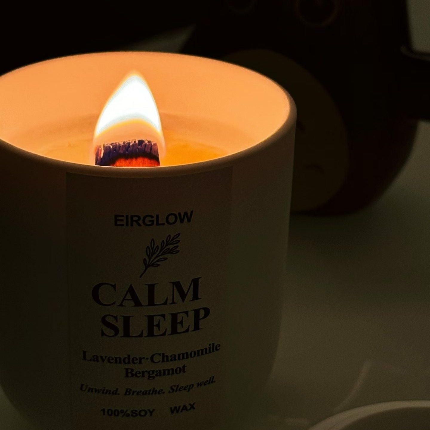 Calm Sleep Soy Candle for Anxiety & Better Sleep | EIRGLOW